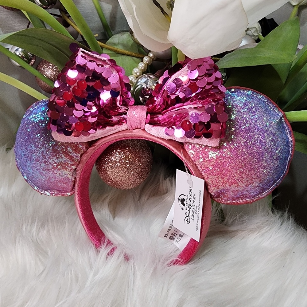 Disney Parks Mickey Mouse 2022 Little Mermaid Ariel Purple Minnie Ears Headband